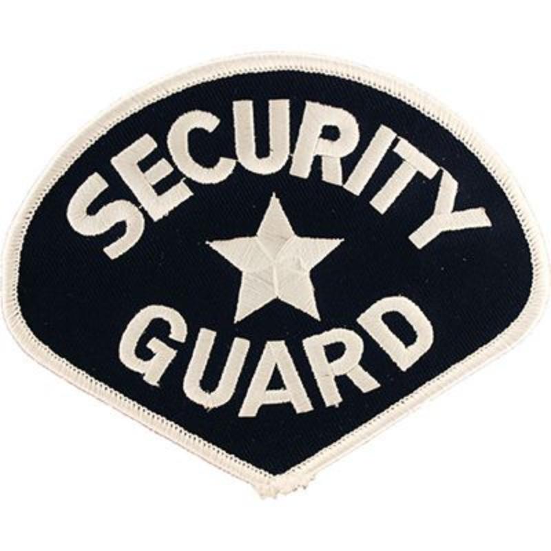 PM4096 Patch - Security Guard, White & Black - 3.88 in.