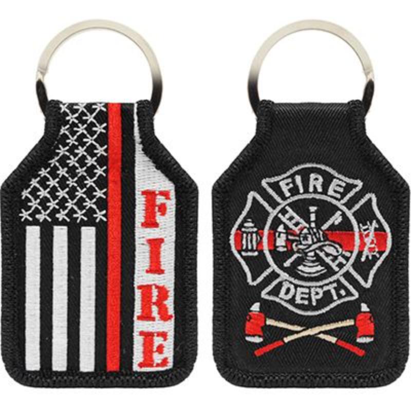 KC0188 Key Ring - Fire, Red Line - Embark - 1.88 x 2.75 in.