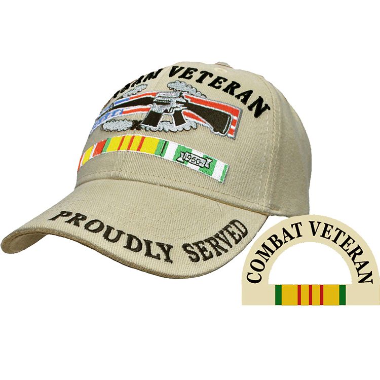 CP00536 Cap - Vietnam Veteran, Service Ribbon - Dark Desert