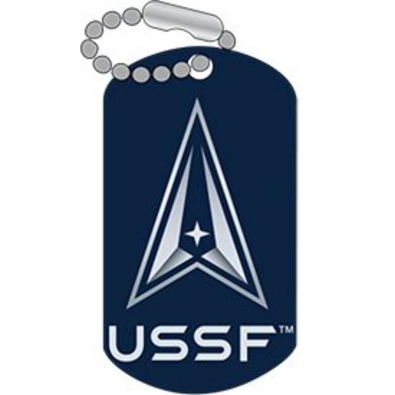 P15373 Pin - USSF Space Force - Dog Tag - 1.25 in.