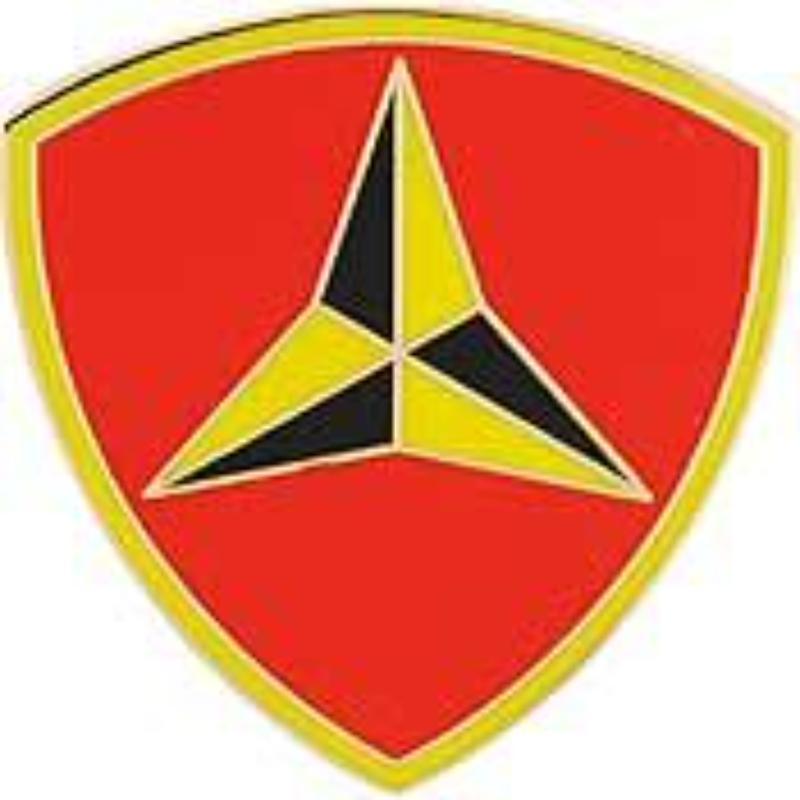 P16295 Pin - USMC, 3Rd Division - 1.5 in.
