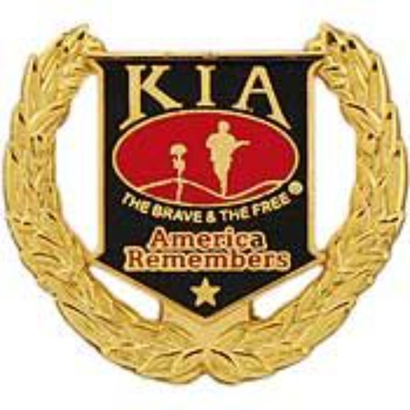 P12216 Pin - Kia, Honor Wreath - 1.125 in.