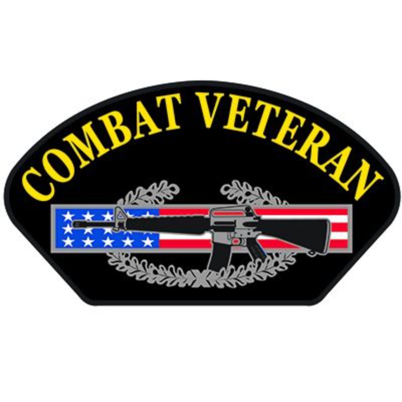 PM1303 Patch - Army, Hat, Cib, Veteran - 5.25 x 3 in.