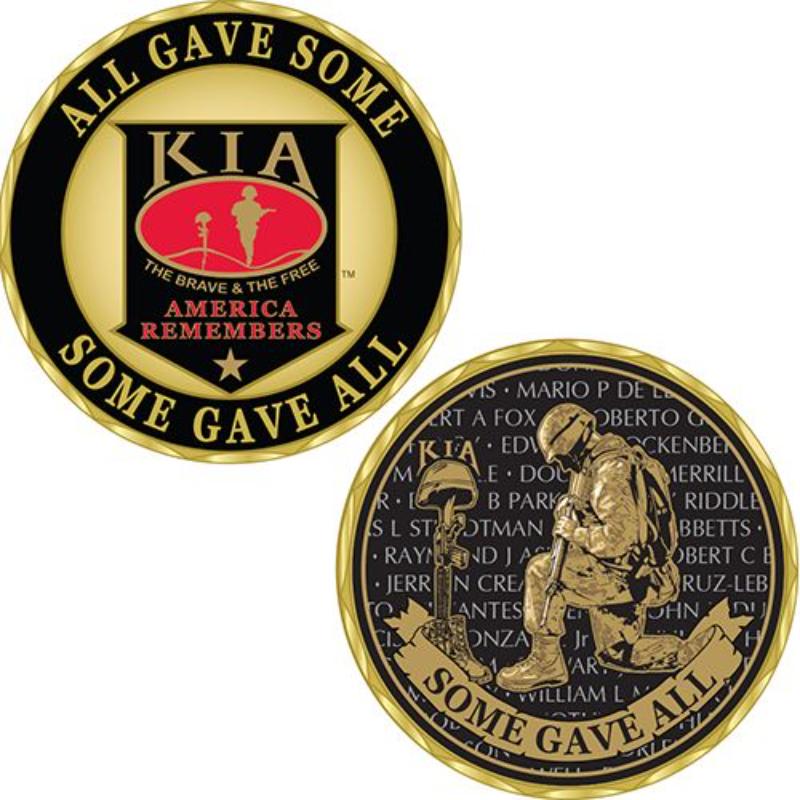 Picture of Eagle Emblems CH0011 Challenge Coin - Kia Some Gave All - 1.75 in.