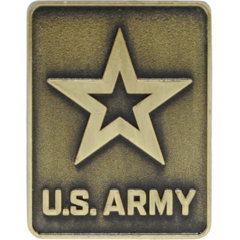 P12682 Pin - Army Logo - Antique Gold - 1 in.