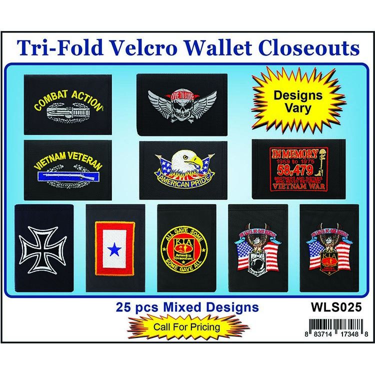 Picture of Eagle Emblems WLS025 Wallet - Closeout Mix - 25 Piece