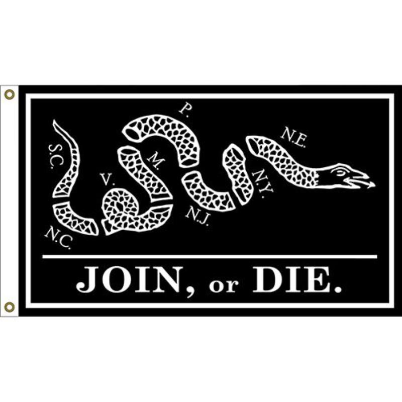 F1456 Flag - Join Or Die - 3 x 5 ft.