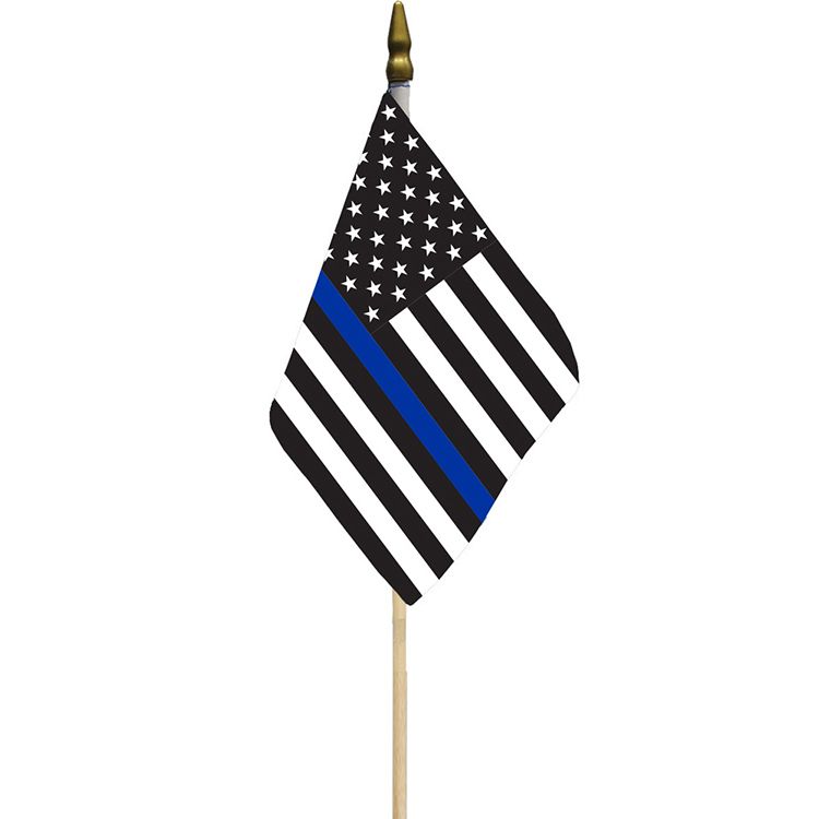 F8474 Flag - Police, Blue Line - 12 x 18 in.