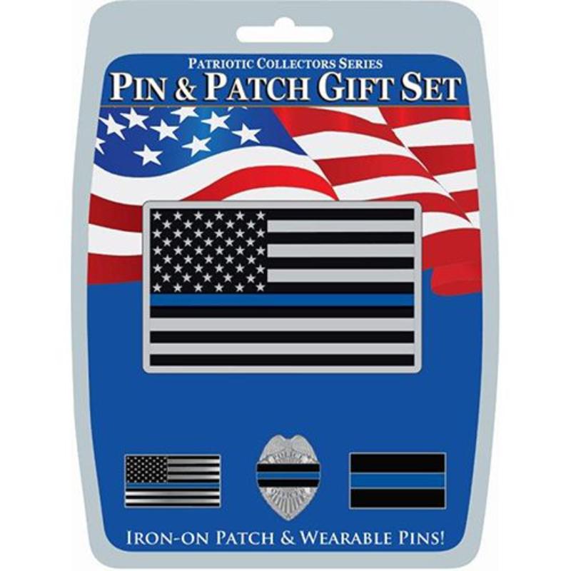 Picture of Eagle Emblems DIS0130 Gift Set - Police Blue Line - 3 Pins & 1 Patch