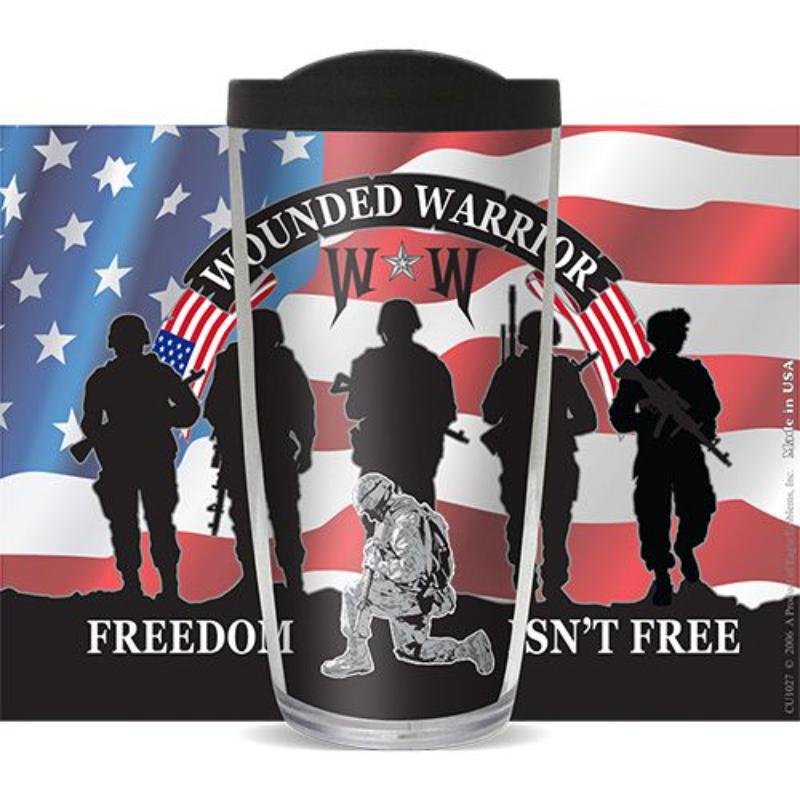 Picture of Eagle Emblems CU1027 Cup - Wounded Warrior - Premium-Thermal - 16 oz