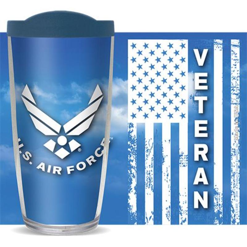 Picture of Eagle Emblems CU1403 Cup - US Air Force, Veteran - Premium-Thermal - 16 oz