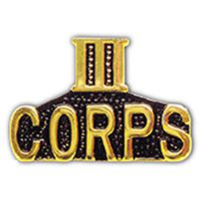 P15072 Pin - Vietnam, Script III Corps - 1 in.