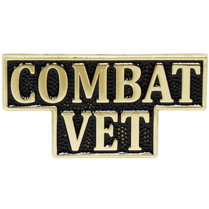 P15178 Pin - Script, Combat Veteran - 1.181 in.