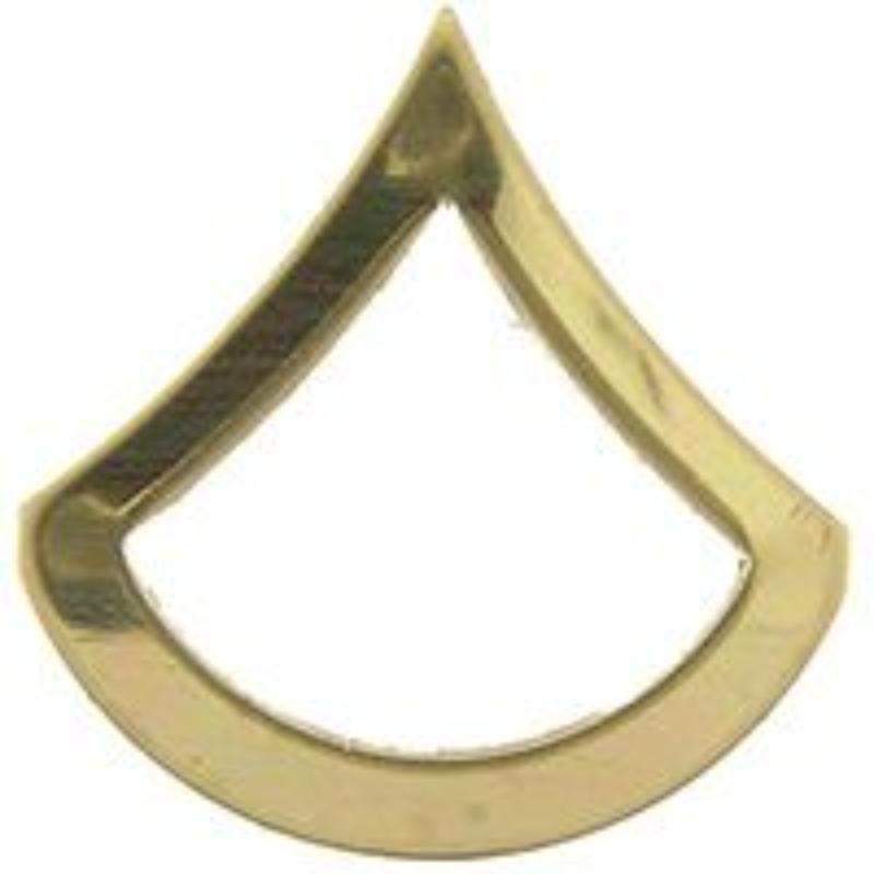 Army E3 Rank Pin - Gold - 0.81 x 0.81 in. - Durable Design