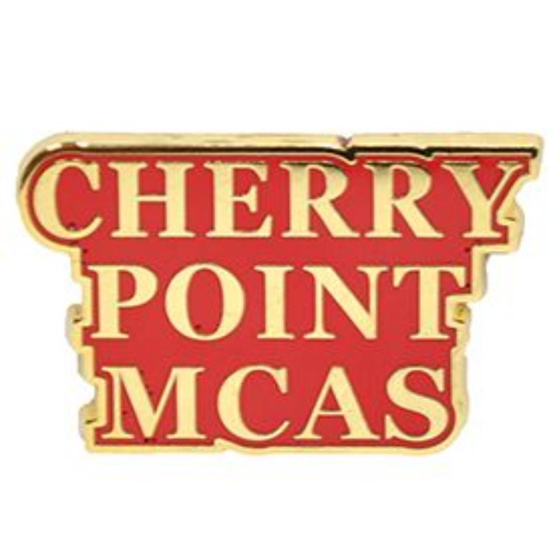 P15413 Pin - USMC, Script Cherry Point Marine Corps - 1.125 in.