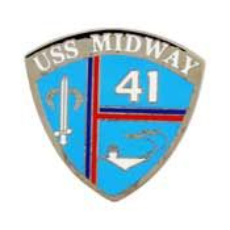 P15745 Pin - USS, Midway - 1.125 in.