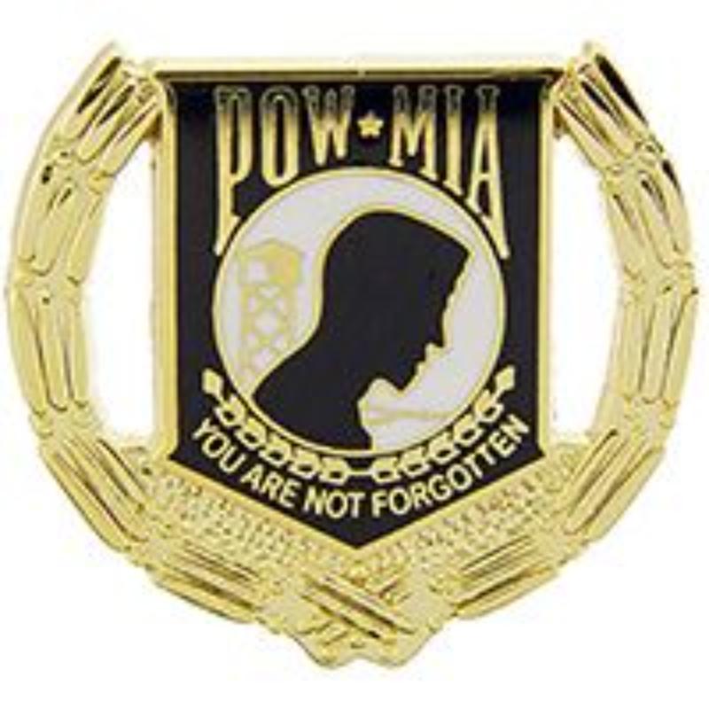 P15781 Pin - Pow Mia Wreath - 1.625 in.
