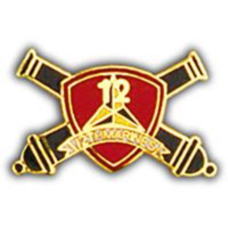 P15800 Pin - USMC, 12th Regiment - 1.125 in.