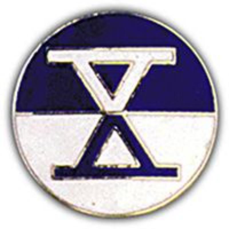 P15973 Pin - Army, 10th Corps - 1 in.