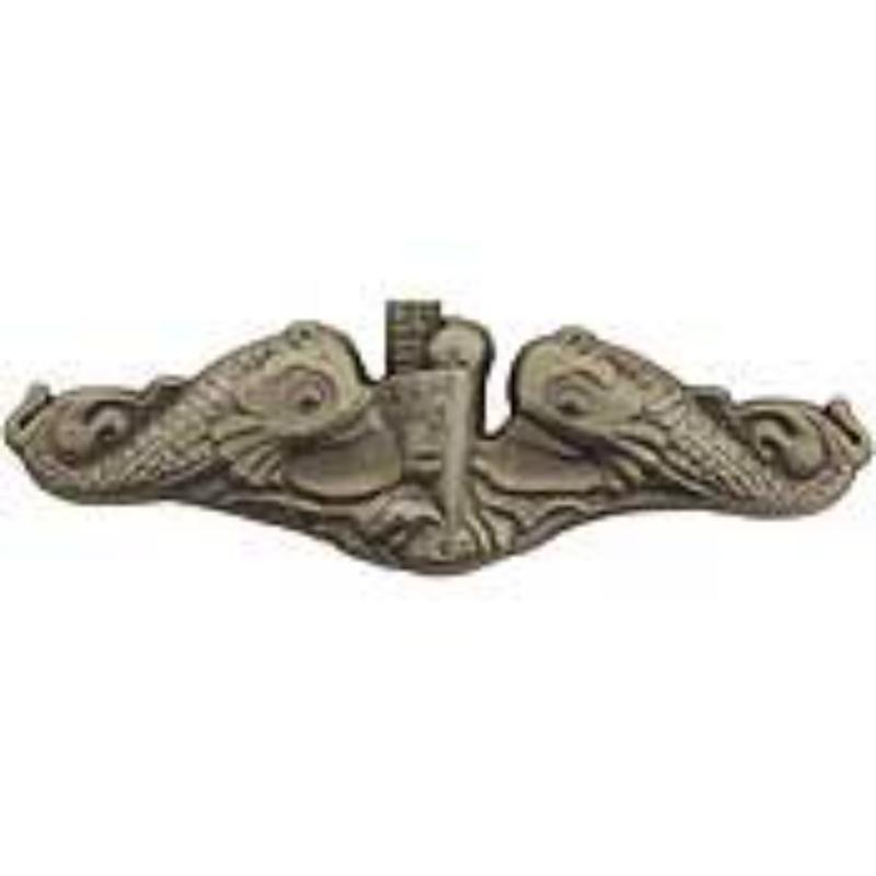 P16086 Pin - USN, Submergence Dolphin - Pewter - 2.75 in.