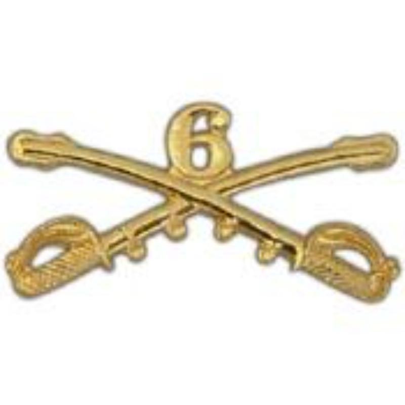 P16145 decal - Army, Cavalry Swords, 6th - 2.25 in.