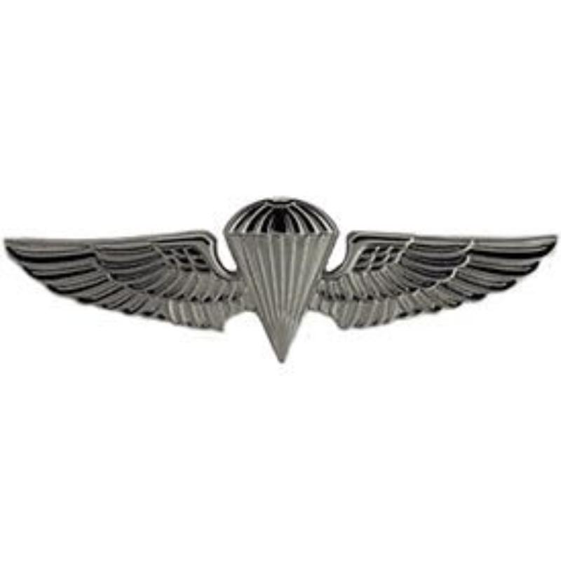 P16165 Wing Pin - USN & USMC Paratrooper, Basic - Silver - Large - 2.75 in.