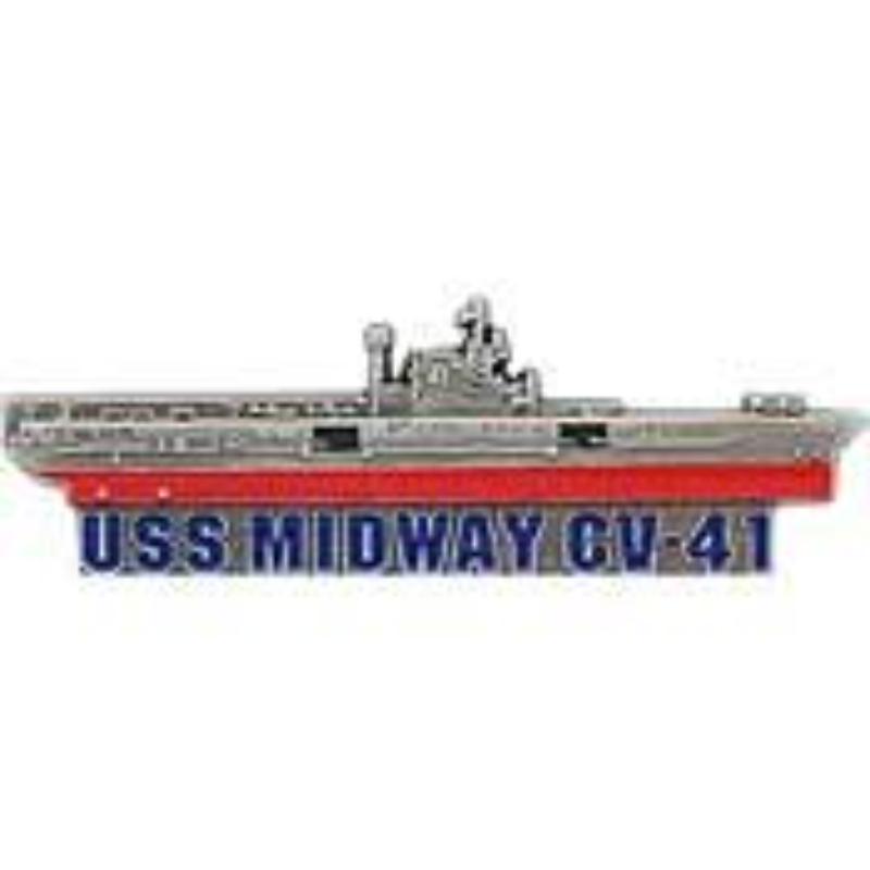 P16188 Pin - Ship, USS, Midway - CV-41 - 2.5 in.