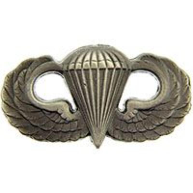 P16507 Wing Pin - Army Paratrooper, Basic - Pewter - Full Size - 1.5 in.