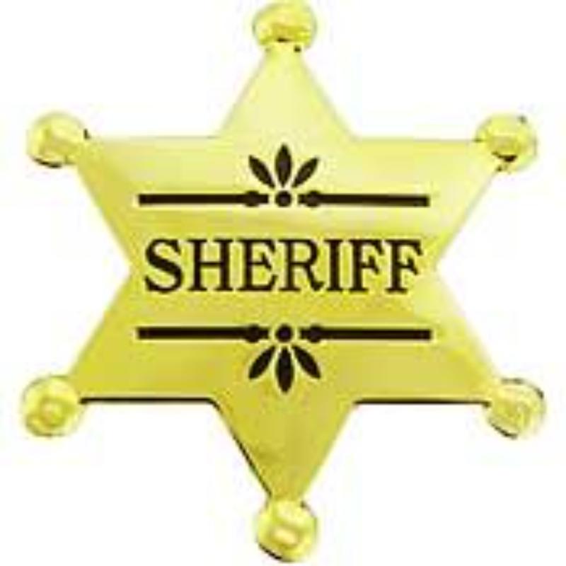 P40075 decal - Sheriff - Gold - 2.5 in.