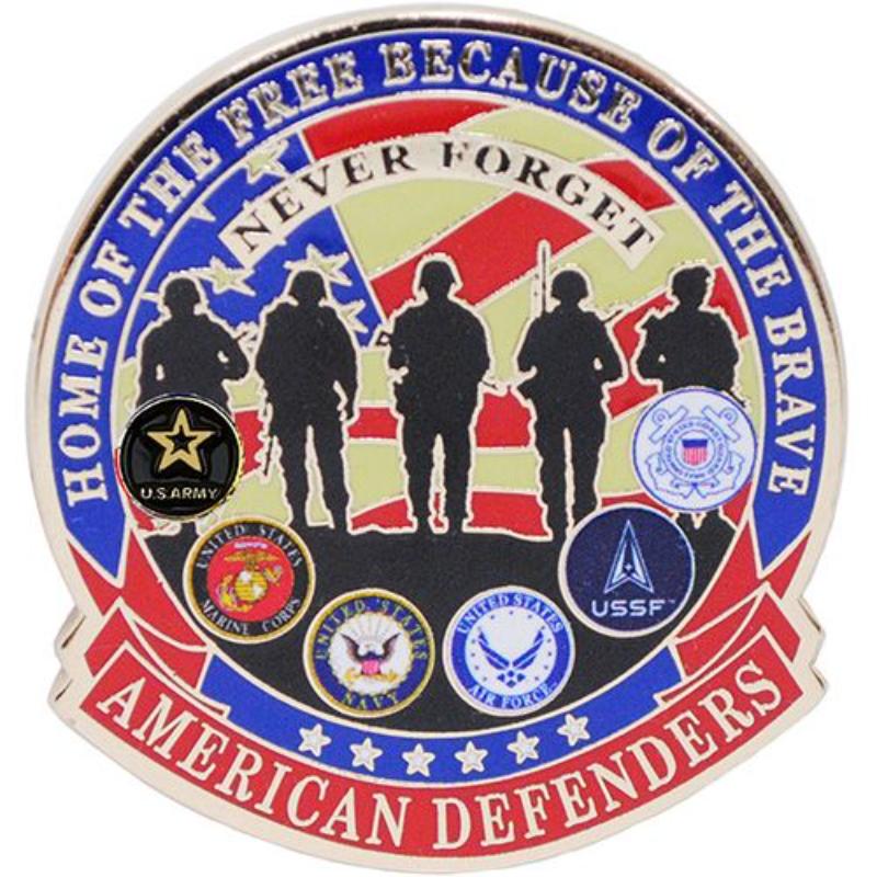 P40217 Pin - American Defenders - 1.63 in.