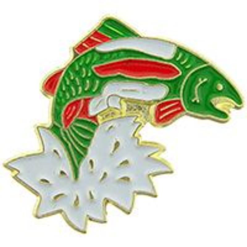 P61474 Pin - Fish, Trout, Jumping - 1 in.