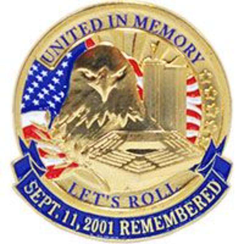 P62623 Pin - USA, 911, Lets Roll - 1.125 in.