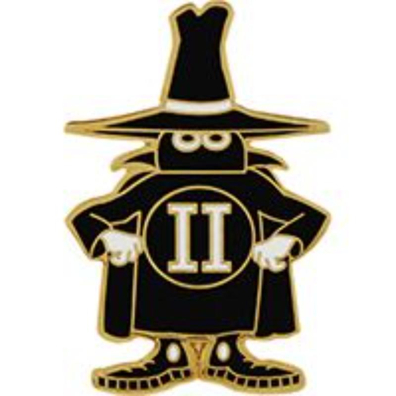 P62686 Pin - APL, F-4 Phantom II - Man in Black - 1.125 in.