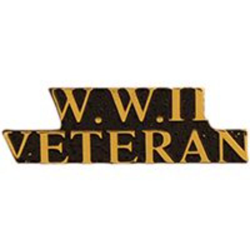P62777 Pin - World War II, Script Veteran - 1.5 in.