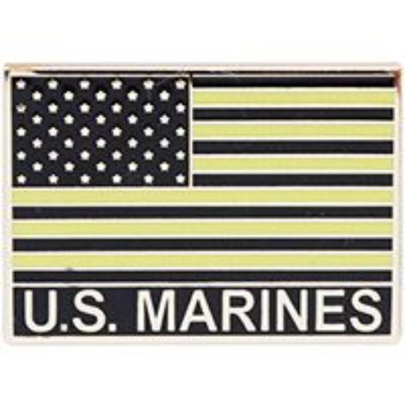P64025 Pin - USMC, Flag, Marines - 1.125 in.