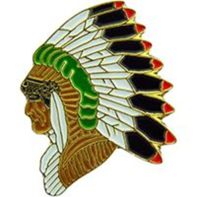 P64123 Pin - Indian, Chief - 1 in.