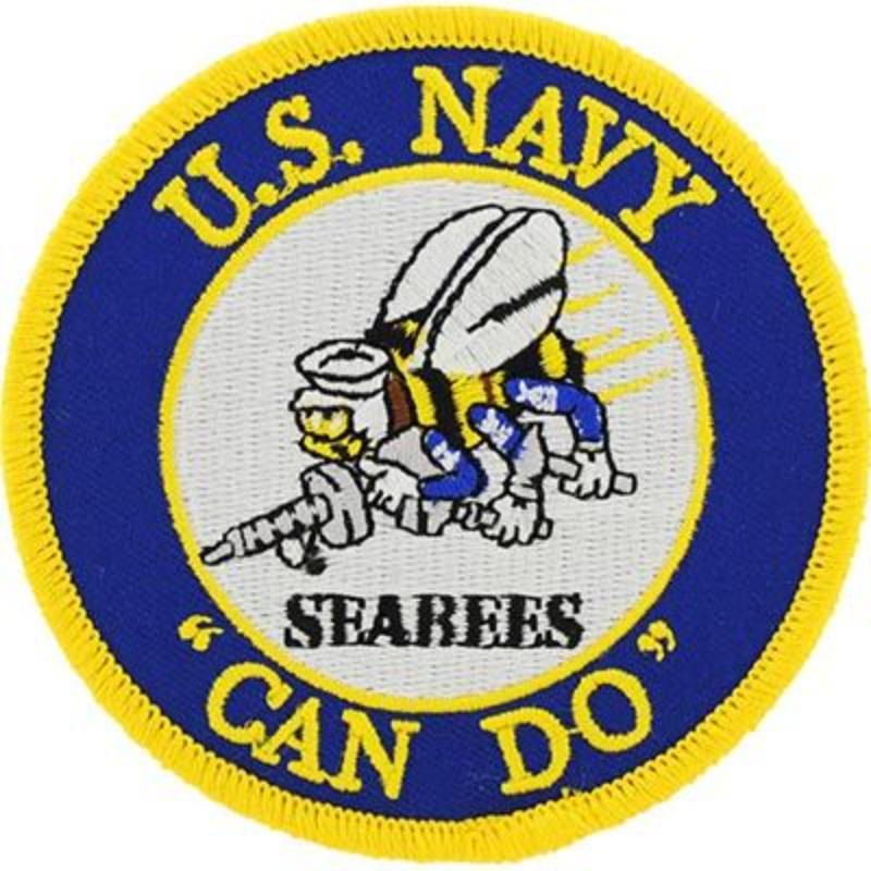 PM0053 Patch - USN, Seabees Can Do - 3.63 in.