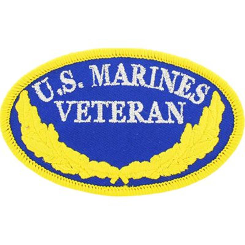 PM0109 Patch - USMC, Veteran Oval - 3.5 in.