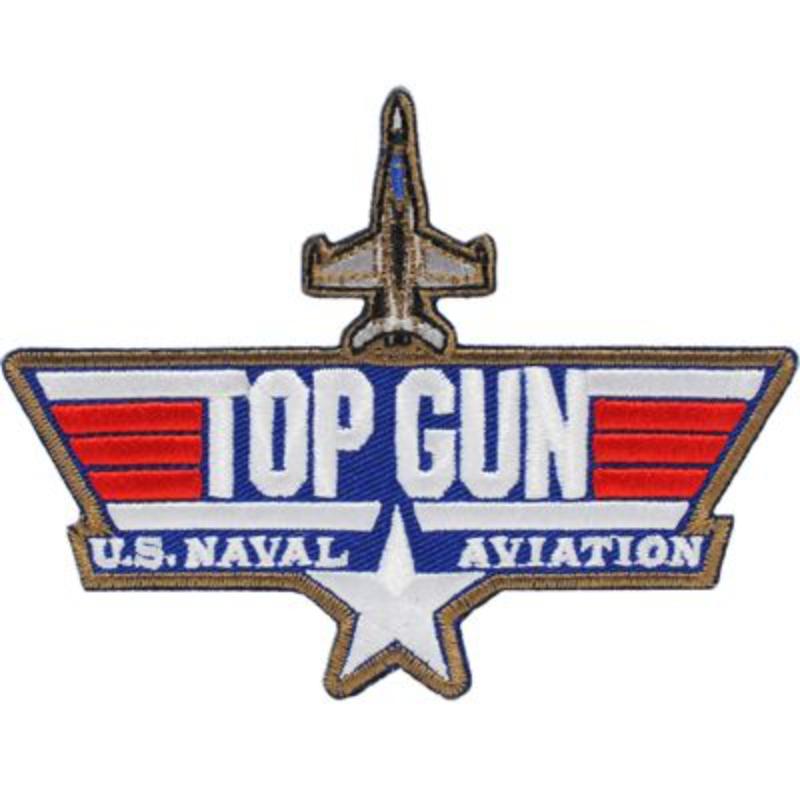 PM0187 Patch - USN, Top Gun Jet, Logo - 3.75 in.