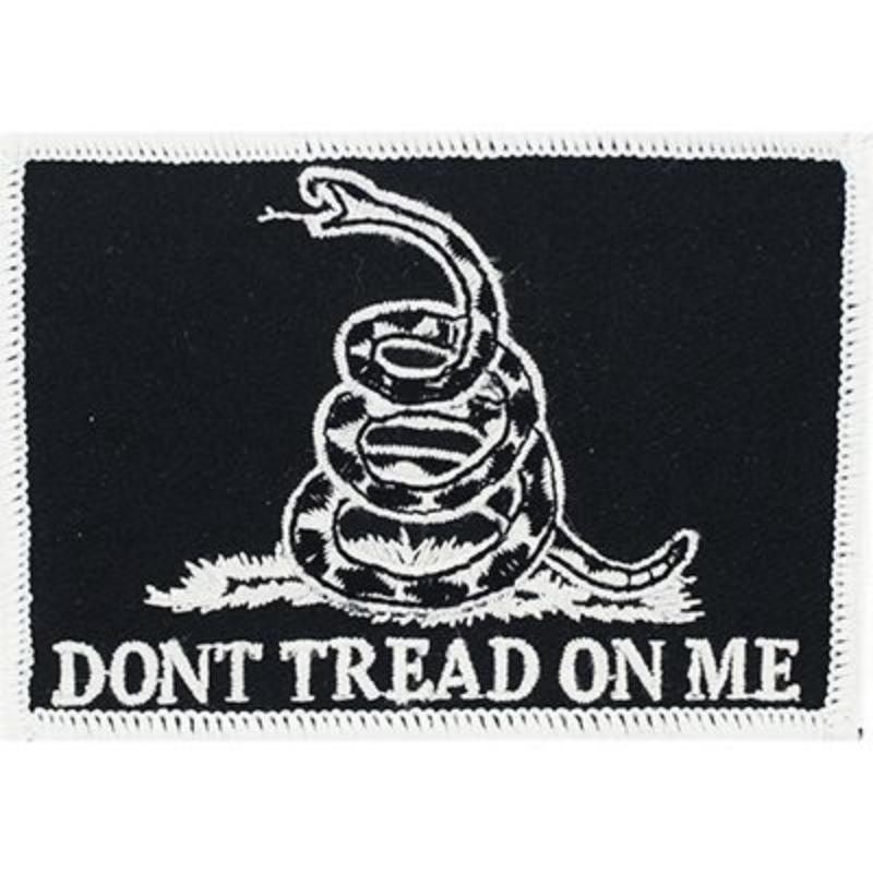 PM0363 Patch - Dont Tread on Me - Black - 3.5 x 2.5 in.