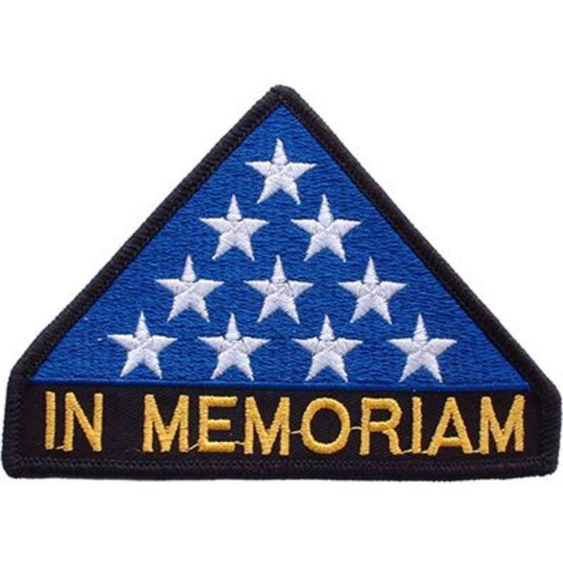 PM0484 Patch - USA, Memorial Flag - 4.25 in.