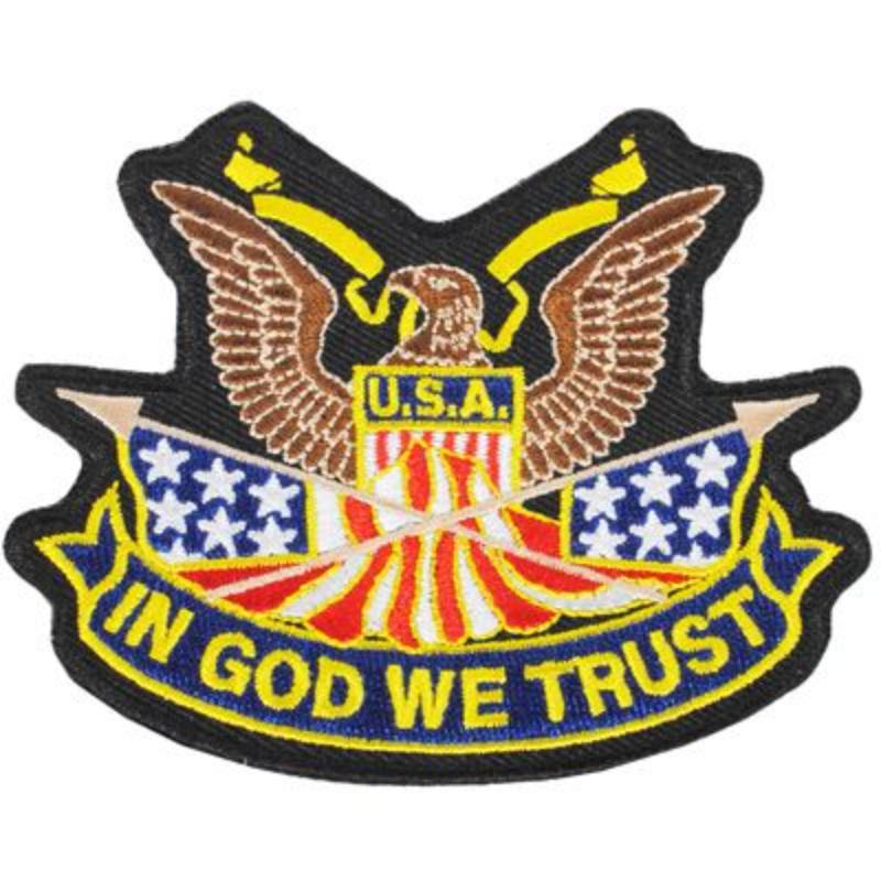PM0508 Patch - USA, Eagle, In God - 3.63 in.