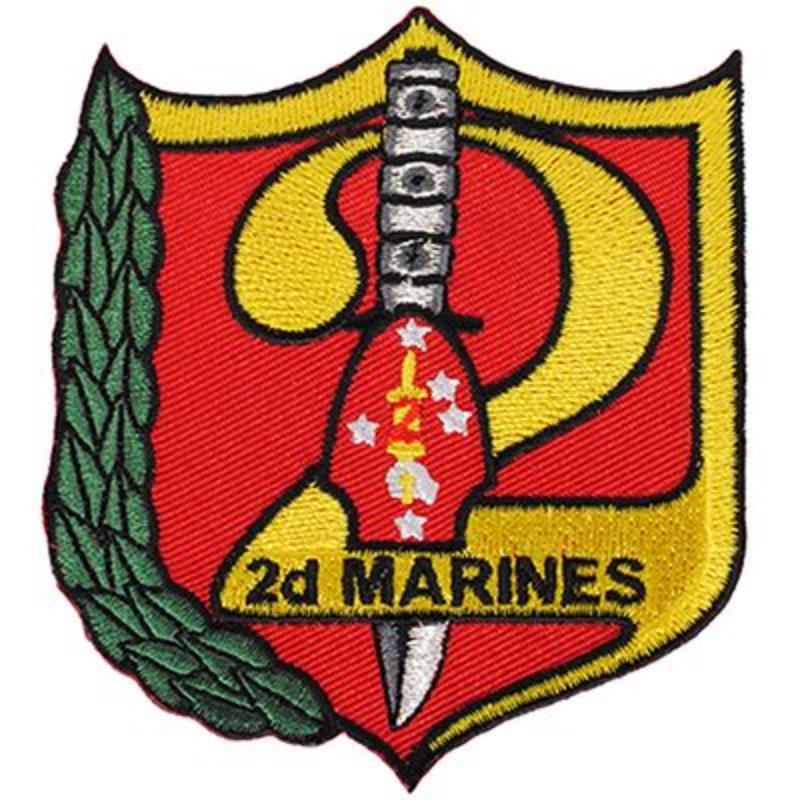 PM0569 Patch - USMC, 2nd Marine Regiment - 3.25 in.