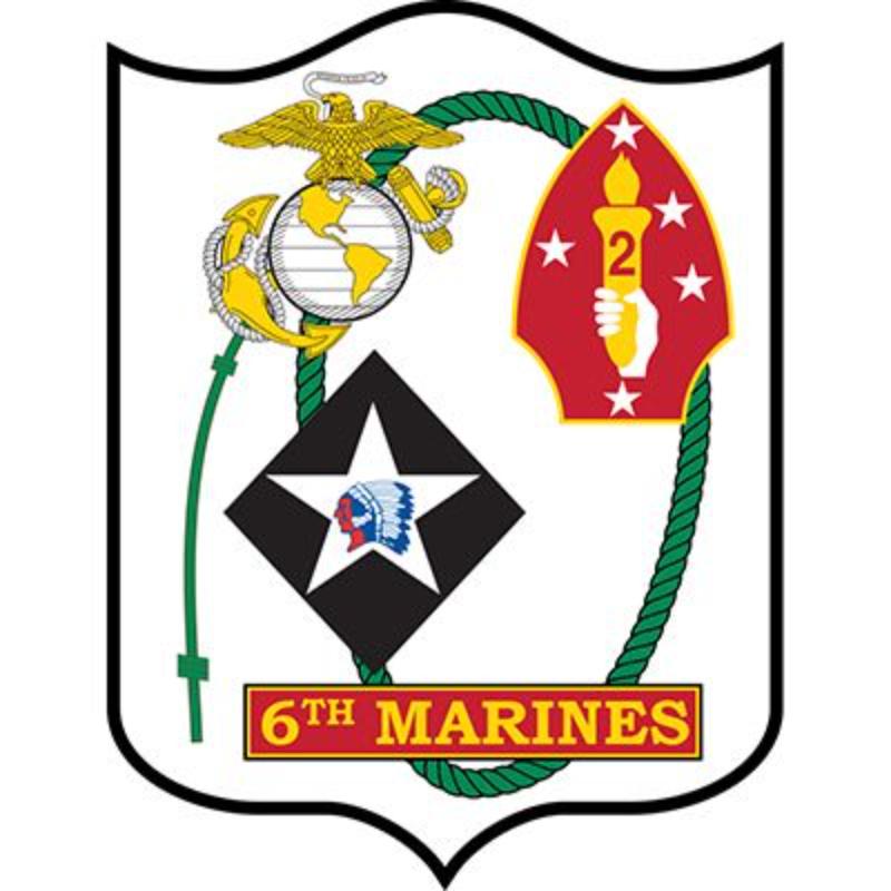 PM0573 Patch - USMC, 6th Marine Regiment - 3.75 in.