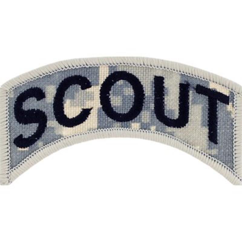 PM0619 Patch - Army, Tab, Scout - Camo - 3.88 x 1.38 in.