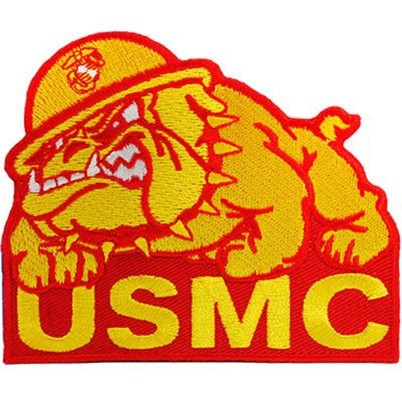 PM0643 Patch - USMC, Bulldog, Fight - 3.25 in.