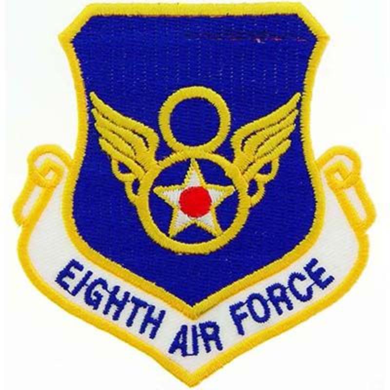 PM0908 Patch - USAF, 8th, Shield - 3.63 in.