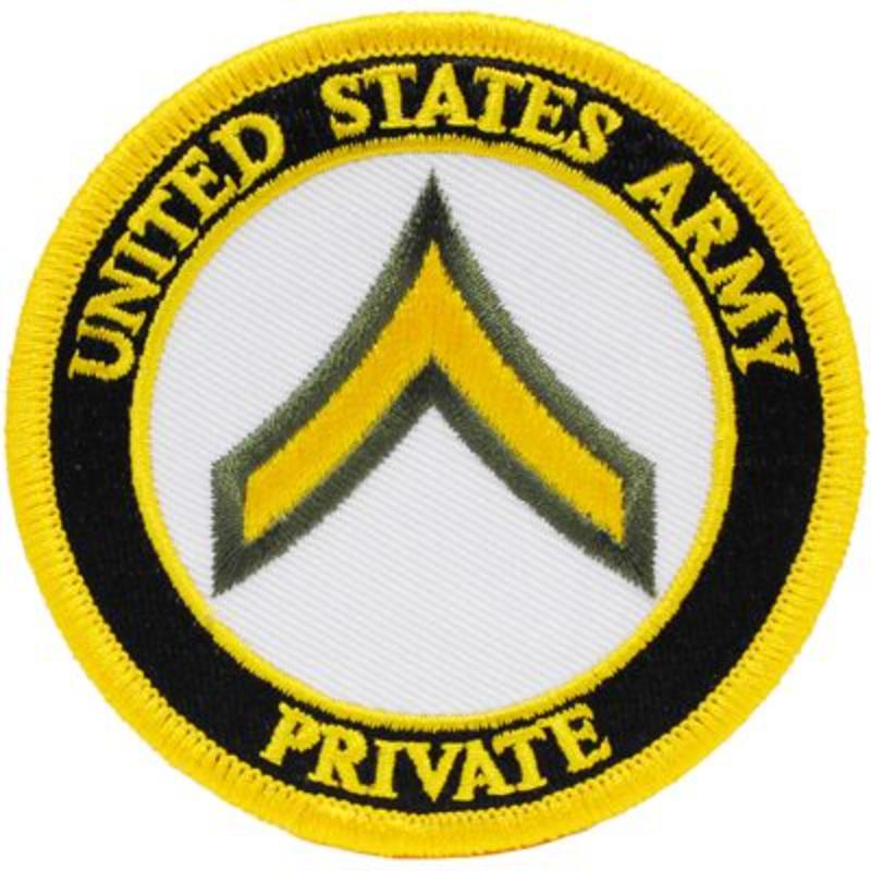 PM1001 Patch - Army, E2, Private - 3.13 in.