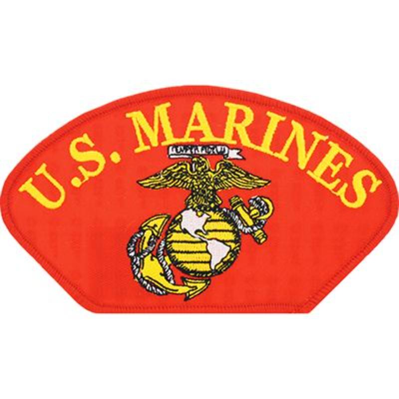 PM1482 Patch - USMC, Hat, US Marines - 5.25 x 3 in.