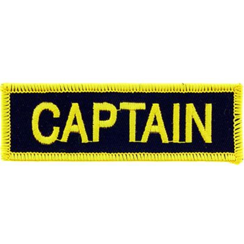 PM3403 Patch - Fire, Tab, Captain - Yellow & Black - 4 x 1.25 in.